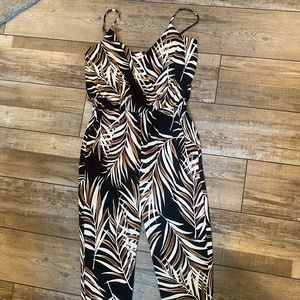 Veronica M. Palm leaf jumpsuit